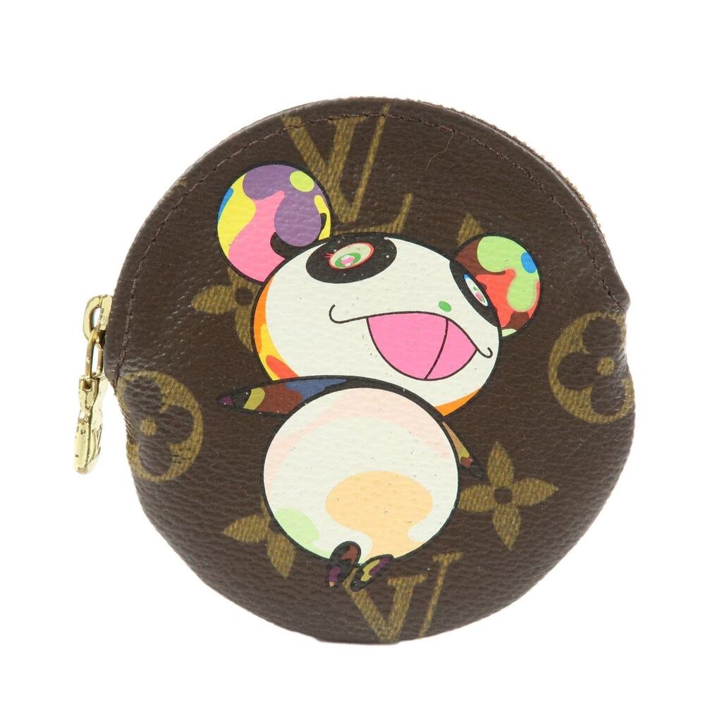 Louis Vuitton Monogram Porte-Monnaie Rond Panda Coin Purse Brown